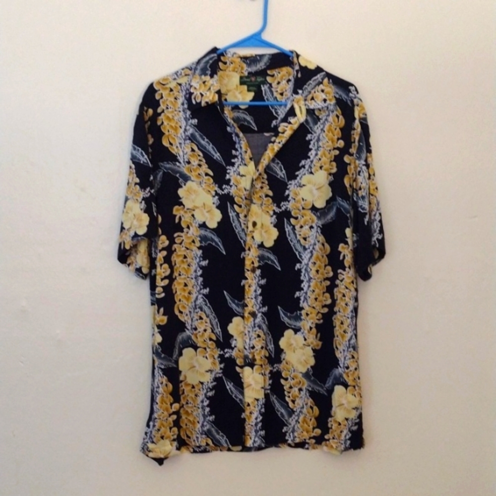 David Taylor Floral Print Casual Button Down Shirt